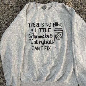 Heather Gray volleyball Sweatshirt